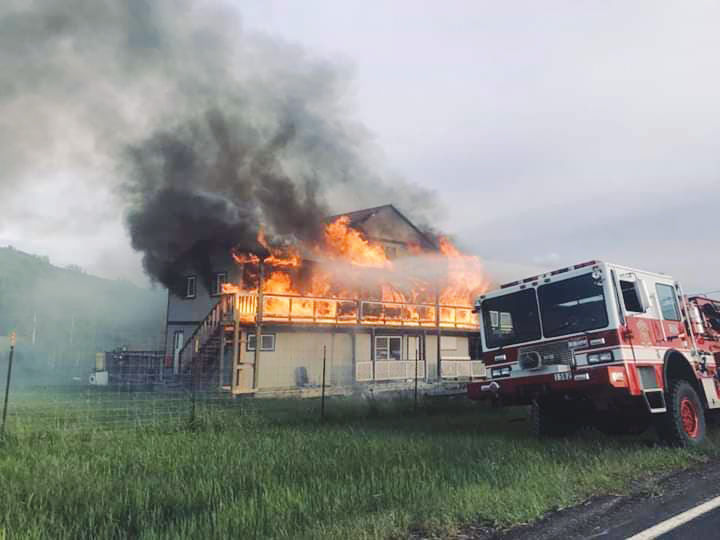 Emida apartment fire displaces five families